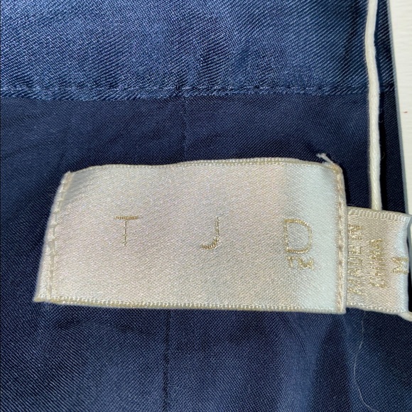 THE JETSET DIARIES TJD Elegant Navy Blue Wrap Maxi Skirt, Flowing & Silky. M NWT - Picture 11 of 17